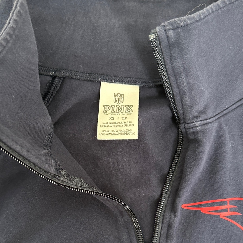 Pink NEW ENGLAND PATRIOTS Quarter-Zip Sweatshirt - Picture 5 of 7